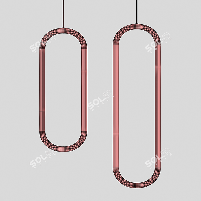 Suspended Loop Pendant Light 3D model image 3