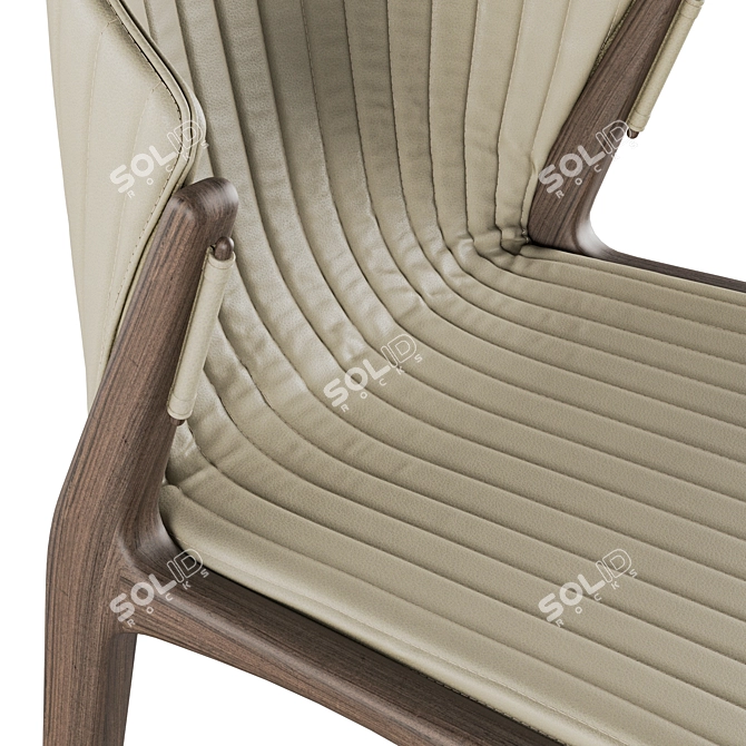 Elegant Pinnacle Table & Luisa Chair 3D model image 4