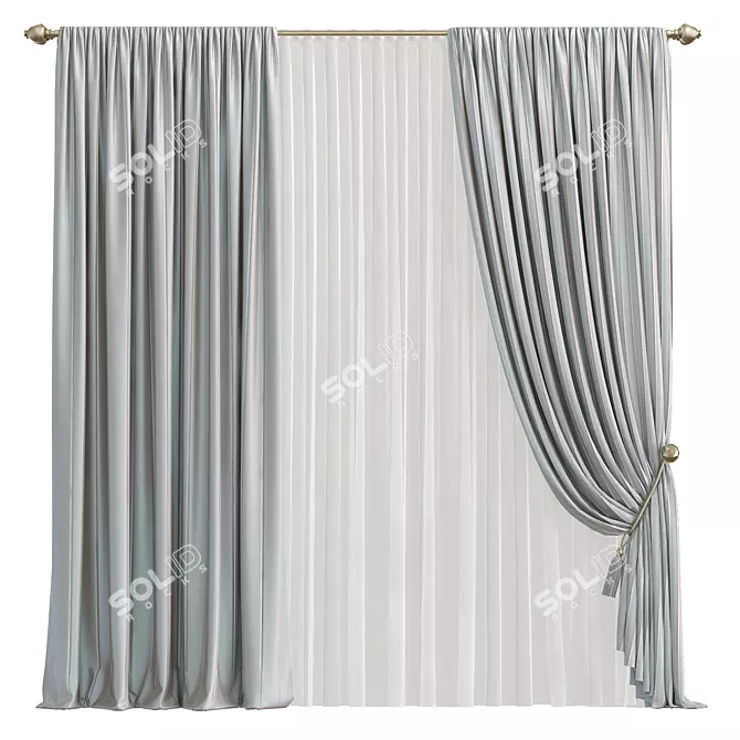 Renovated Curtain 915 3D model image 1