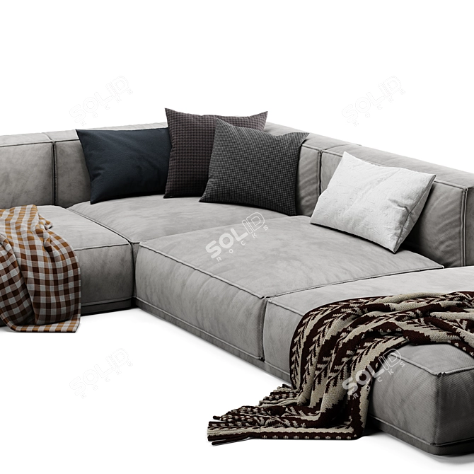 Elegant Arflex Sofa 3D model image 2