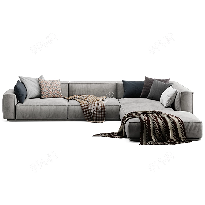 Elegant Arflex Sofa 3D model image 5