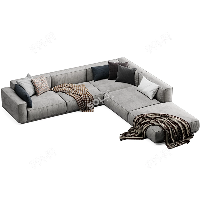 Elegant Arflex Sofa 3D model image 6