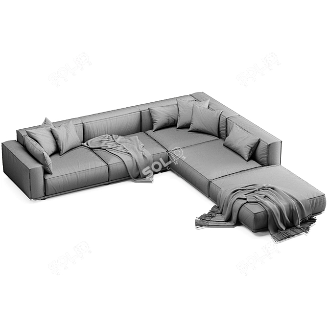 Elegant Arflex Sofa 3D model image 7