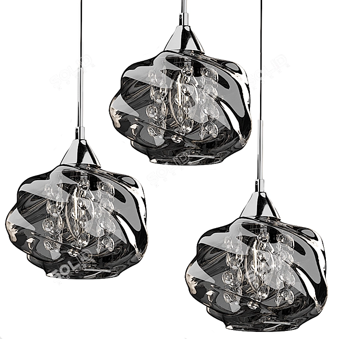 Maytoni Haze Pendant: Sleek Design, 520mm Width 3D model image 1