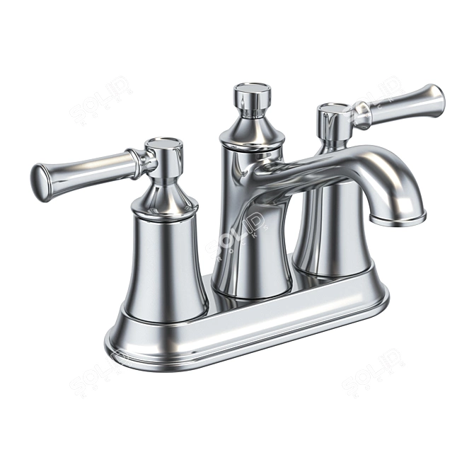 Elegant Modern Faucet with V-Ray Compatibility 3D model image 3