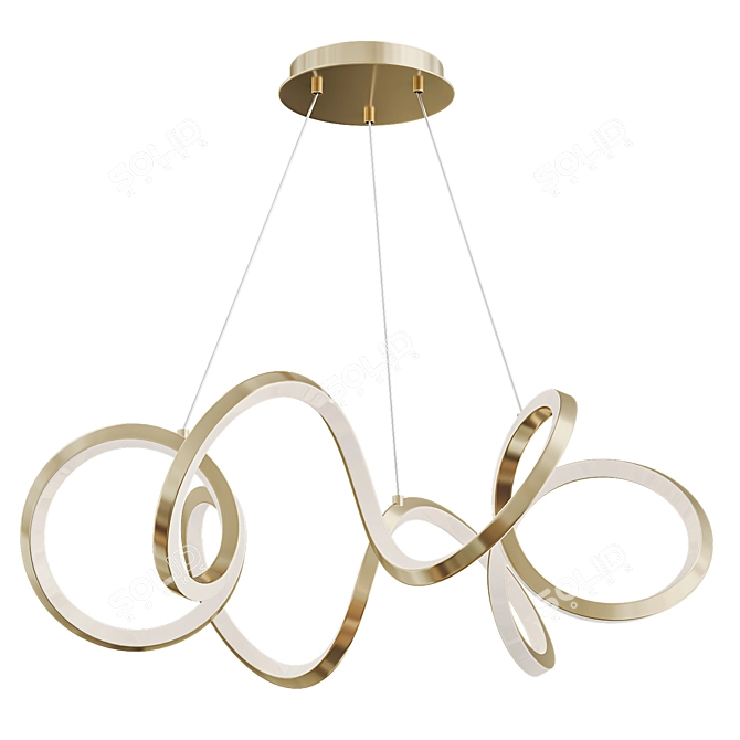 Elegant Synergy LED Chandelier 3D model image 1