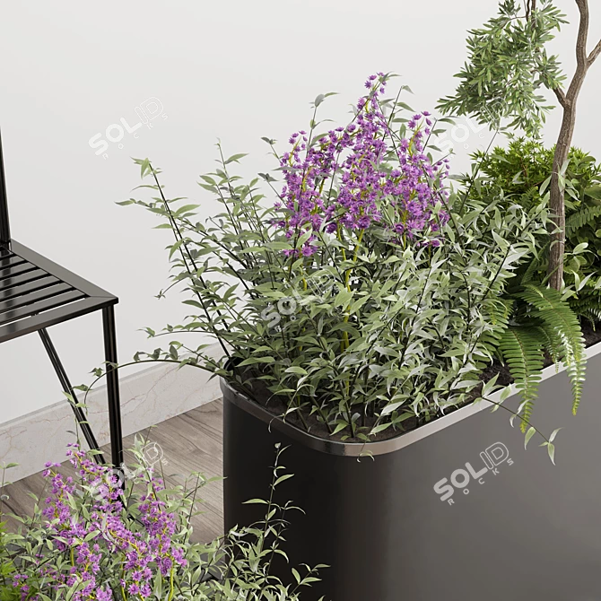 Modern Metal Plant Stand Collection 3D model image 5