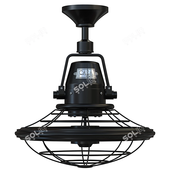18" Mission Ceiling Fan: Indoor/Outdoor with Wall Control 3D model image 6