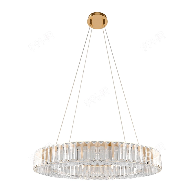 Glamorous Chrome Gold Pendant 3D model image 1