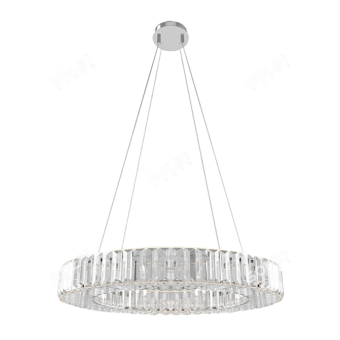 Glamorous Chrome Gold Pendant 3D model image 2