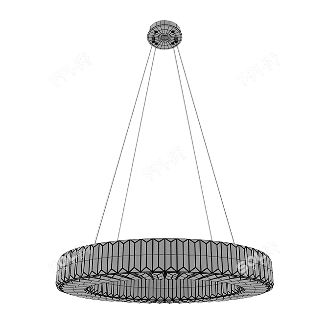 Glamorous Chrome Gold Pendant 3D model image 3