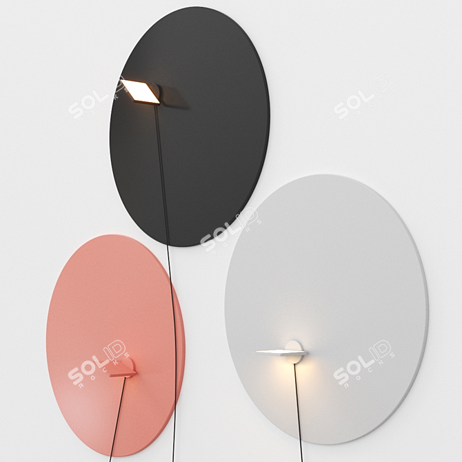 PIAZZA: Elegant Round Wall Light 3D model image 1