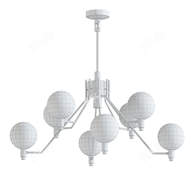 Modern 3D TUM Chandelier 3D model image 2