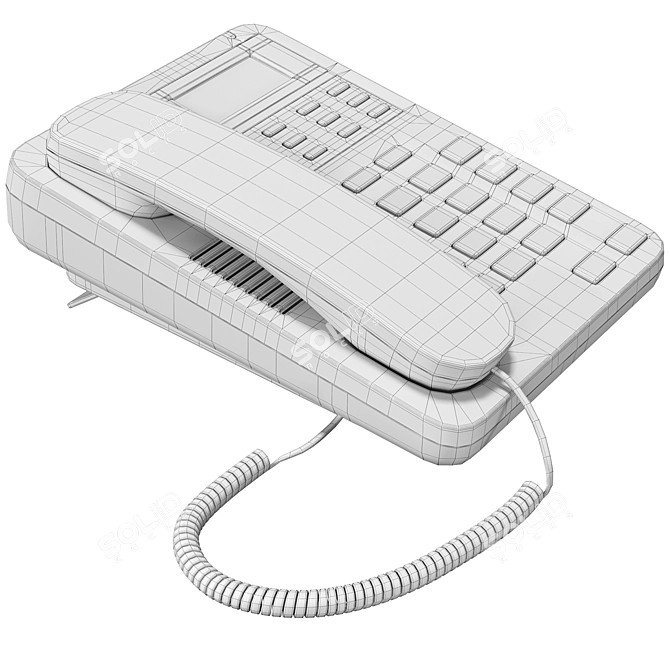 Modern Corded Telephone: V-Ray/Corona, High Quality, Compact 3D model image 6