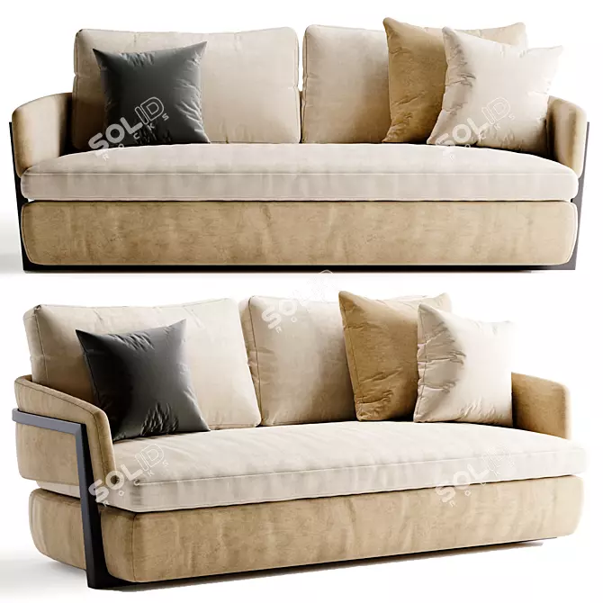 Porada Arena - Luxurious Italian Leather Sofas 3D model image 5