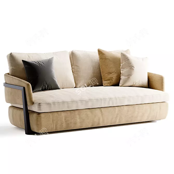 Porada Arena - Luxurious Italian Leather Sofas 3D model image 6