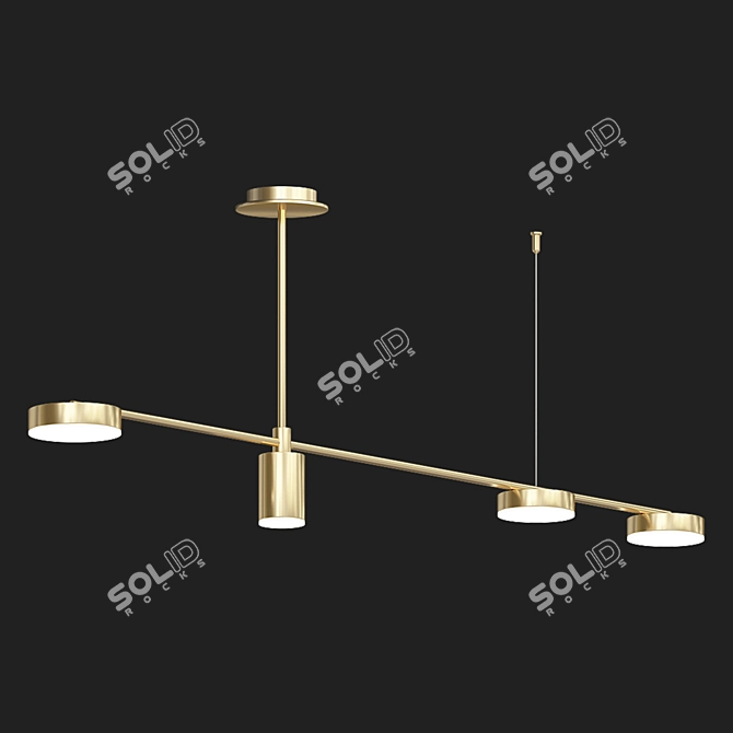 Adjustable Height LED Lighting Fixture 3D model image 3