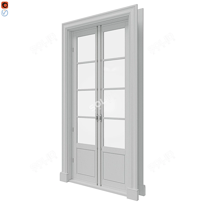 Elegant Cremones: Classic Doors 3D model image 2