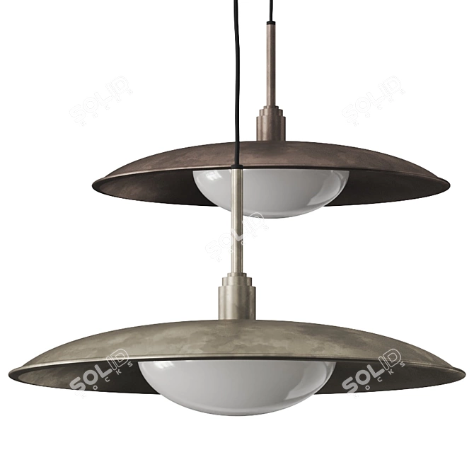 Elegant Boston Pendant Lamp 3D model image 1