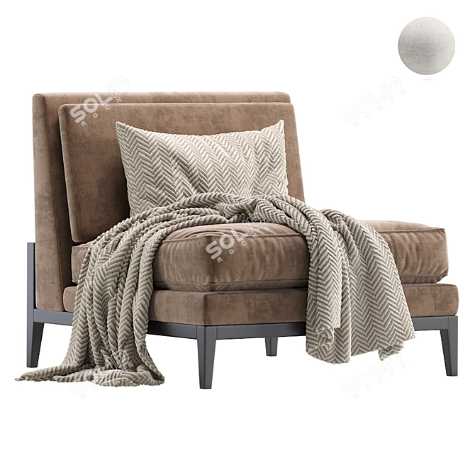 Elegant ATLANTA Armchair: Stylish Comfort. 3D model image 1