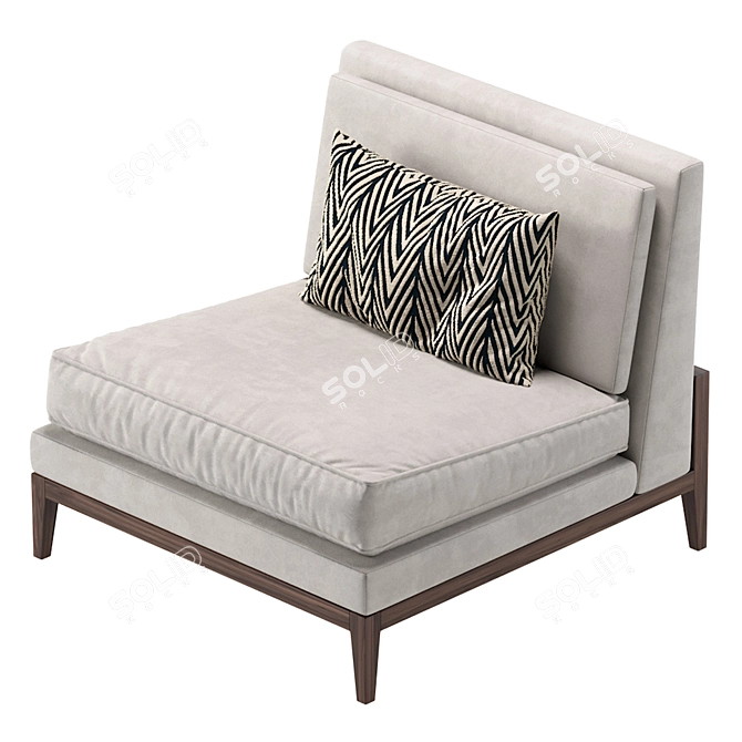 Elegant ATLANTA Armchair: Stylish Comfort. 3D model image 2