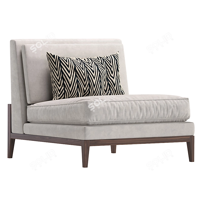 Elegant ATLANTA Armchair: Stylish Comfort. 3D model image 4