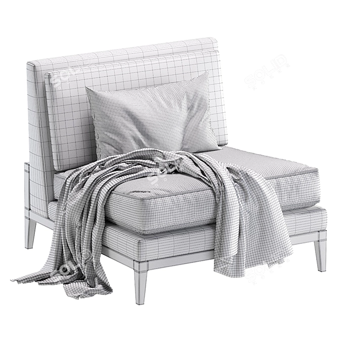 Elegant ATLANTA Armchair: Stylish Comfort. 3D model image 7