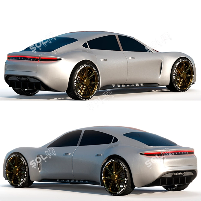 Porsche Taycan: Hybrid Electric Luxury 3D model image 1