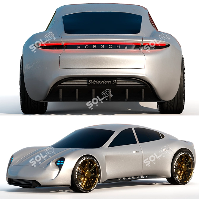 Porsche Taycan: Hybrid Electric Luxury 3D model image 2