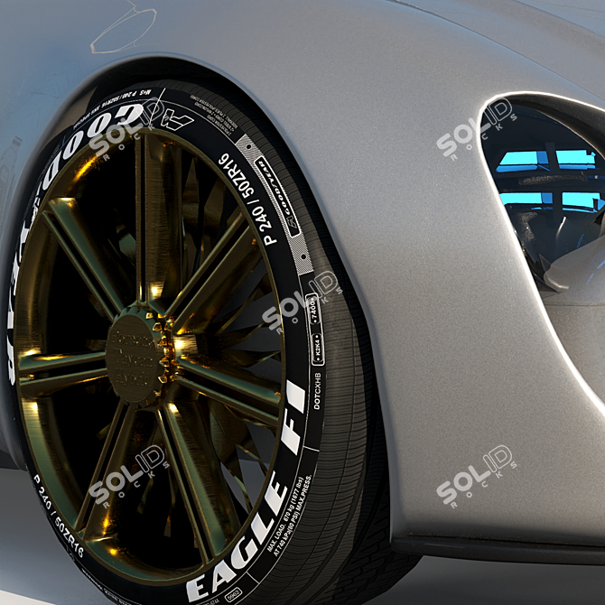 Porsche Taycan: Hybrid Electric Luxury 3D model image 4