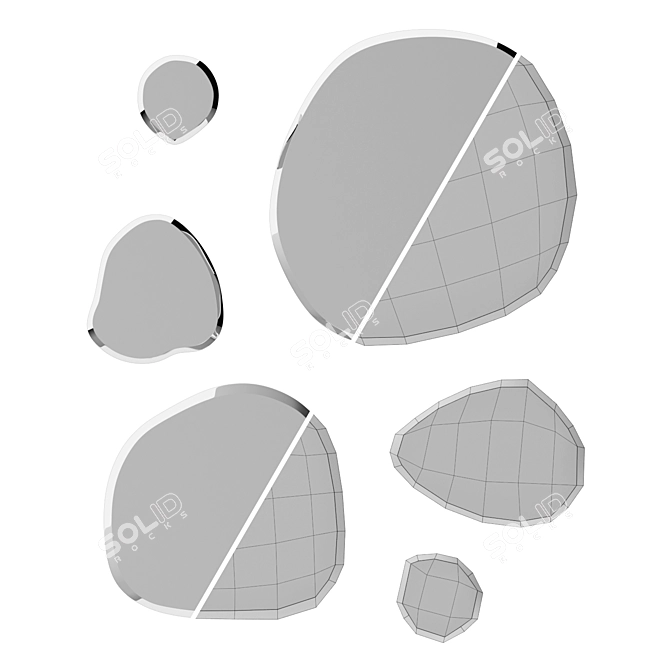Hawaii Set of Mirrors with 3 Models 3D model image 4