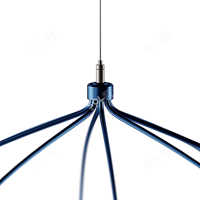 Zero LED Hoop Pendant: Sleek Illumination 3D model image 2