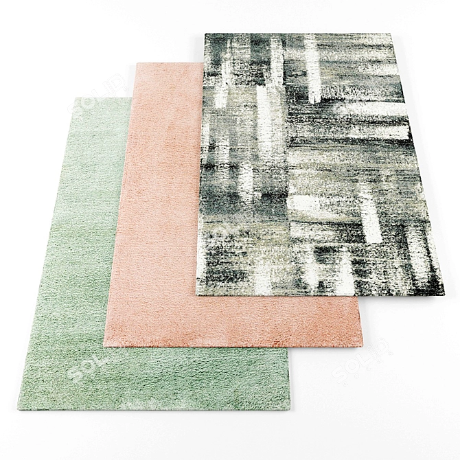 Random Assortment of 4 Carpets 3D model image 1