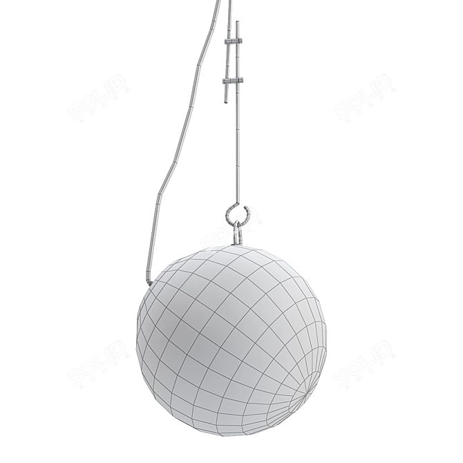 Modern Chrome Pendant Light 3D model image 2