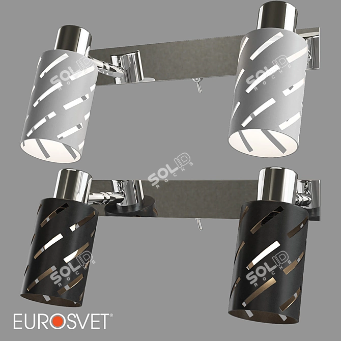 Eurosvet Fente Wall Lamp: Sleek and Swiveling 3D model image 1