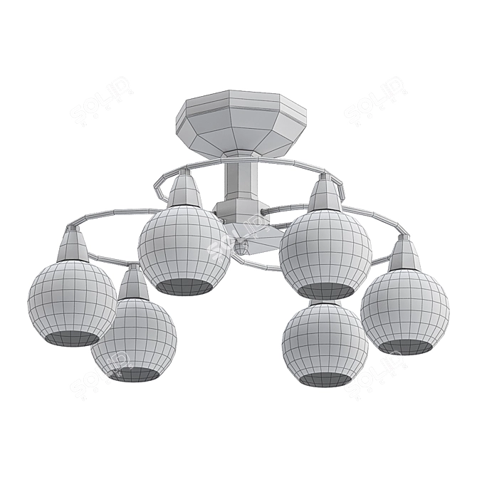 Title: Elegant Caruso Ceiling Chandelier 3D model image 2