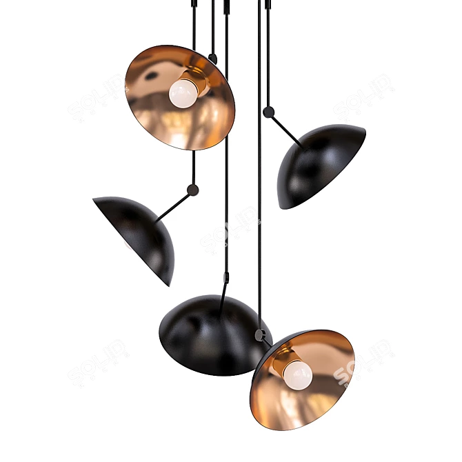 Tango V: Elegant Sculpted Pendants 3D model image 1