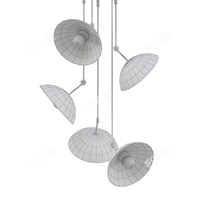 Tango V: Elegant Sculpted Pendants 3D model image 2