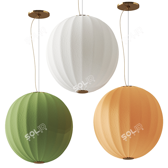 Radiant Glow Pendant Light 3D model image 1