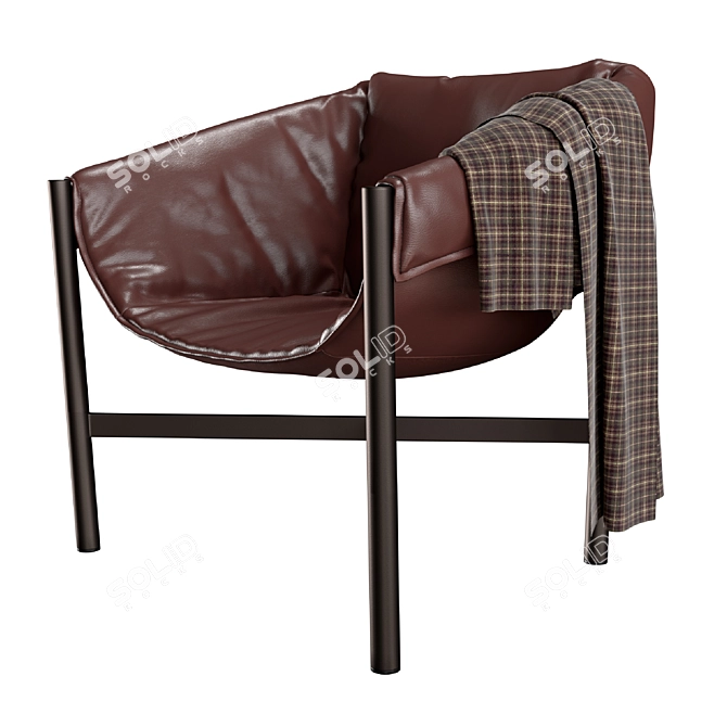 Luxurious Leather Armchair: DANTE Falstaff 3D model image 1