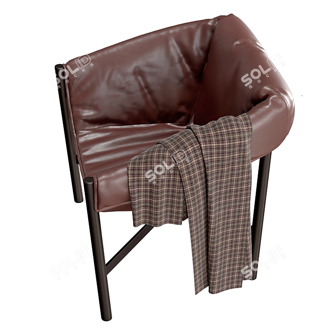 Luxurious Leather Armchair: DANTE Falstaff 3D model image 2