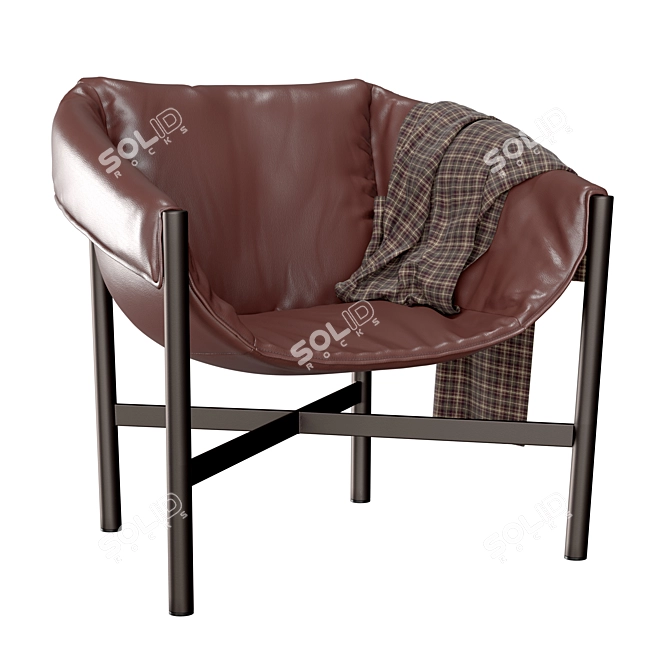 Luxurious Leather Armchair: DANTE Falstaff 3D model image 3