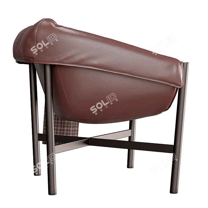 Luxurious Leather Armchair: DANTE Falstaff 3D model image 4