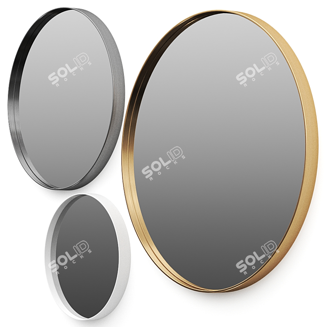 Reflective RIFLESSO Mirror: Sleek and Modern Design 3D model image 1