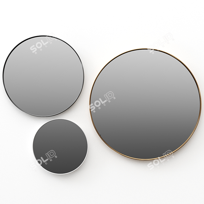 Reflective RIFLESSO Mirror: Sleek and Modern Design 3D model image 2