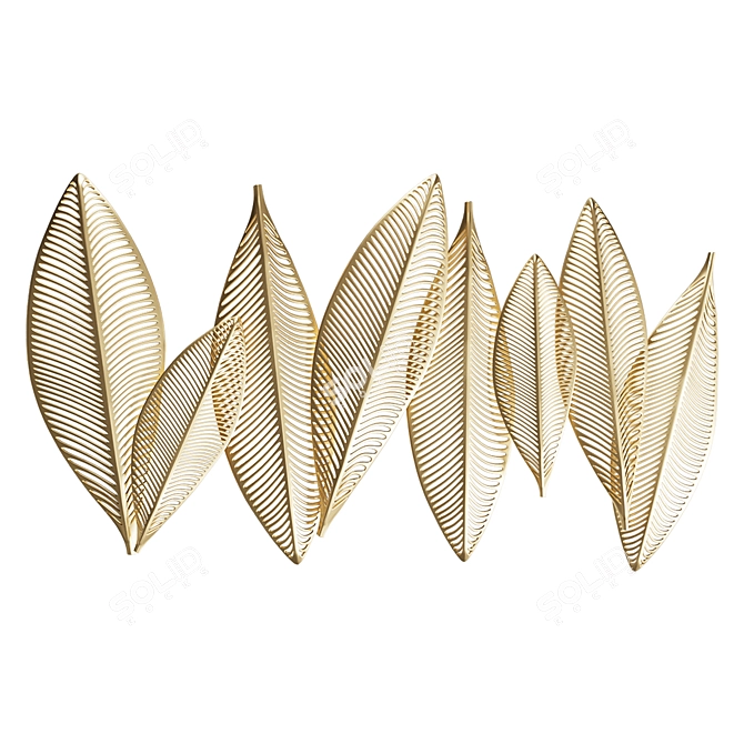 Leafy Elegance: GL92 Wall Decor 3D model image 2