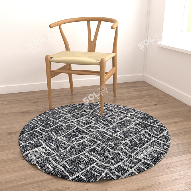 Versatile Set of 6 Round Rugs 3D model image 4