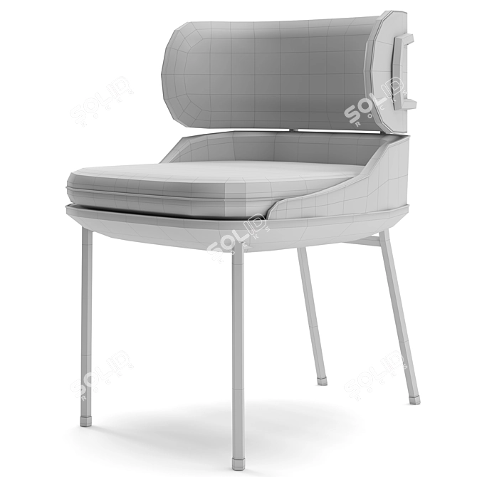 Modern Minimalist Bento Chair 3D model image 2