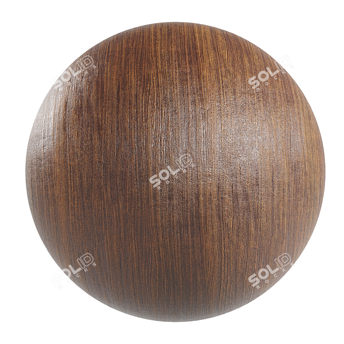 Wooden Walnut Cream: High-Quality PBR Texture 3D model image 1