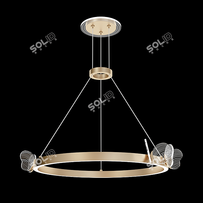 Modern Butterfly Suspension Light 3D model image 1